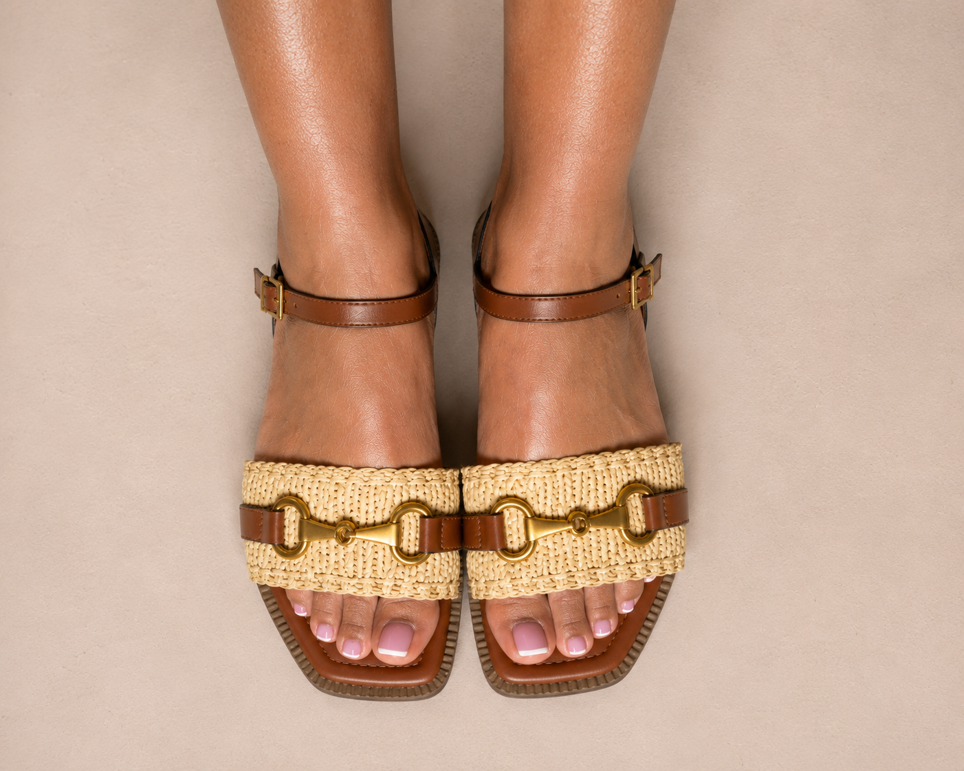 Bonnie Woven Detail Strap Sandals