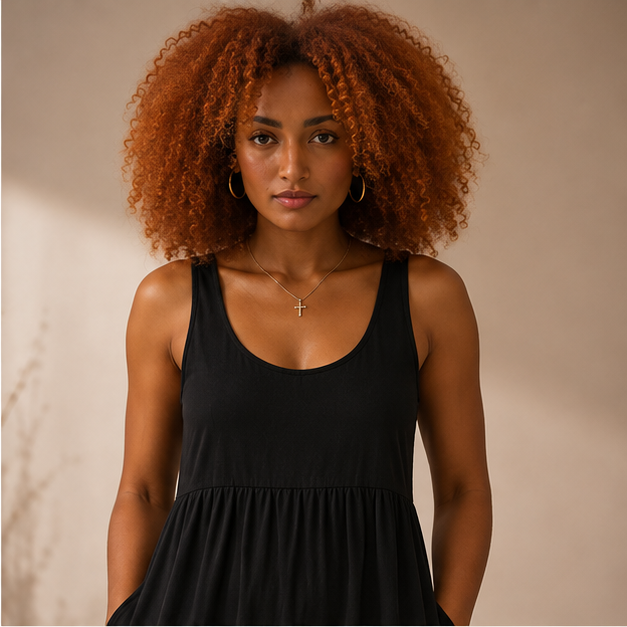 Black Tiered Maxi Dress